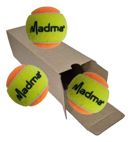 Caja 3 Pelotas De Tenis Madma Baja Presión - Image 2