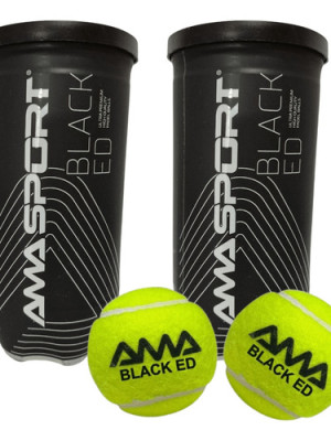 2 Tubos De 2 Pelotas Premium Padel Amasport Black Ed