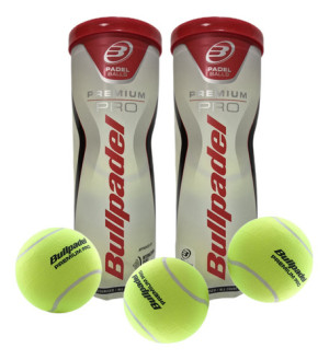 2 Tubos Con 3 Pelotas Para Padel Bullpadel Premium Pro