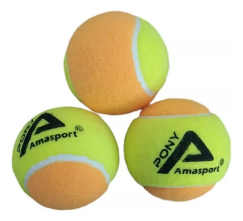 Caja 3 Pelotas Tenis Amasport Baja Presión Para Niños/as - Image 11