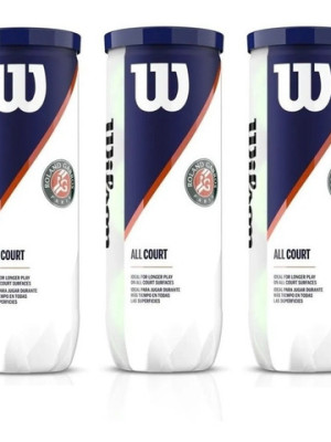 3 Tubos Pelotas Tenis Wilson Roland Garros All Court