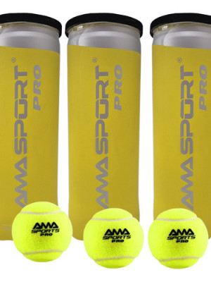 3 Tubos Con 3 Pelotas Para Padel Amasport Pro