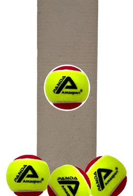 Caja 3 Pelotas Tenis Amasport Baja Presión Para Niños/as