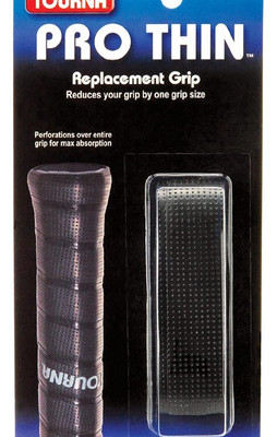 Grip Tourna Pro Thin Perforado Negro Raquetas Tenis Padel