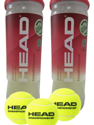 2 Tubos De 3 Pelotas De Tenis Head Championship
