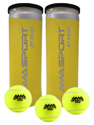 2 Tubos Con 3 Pelotas Para Padel Amasport Pro