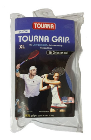 Cubre Grip Overgrip Tourna Grip Xl Celeste Pac 10 Unid 6ctas