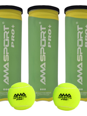 3 Tubos Con 3 Pelotas Para Padel Amasport Pro+
