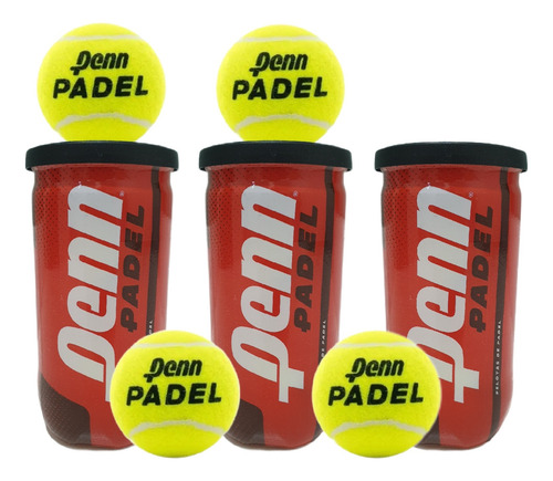 3 Tubos De 2 Pelotas De Padel Penn Padel