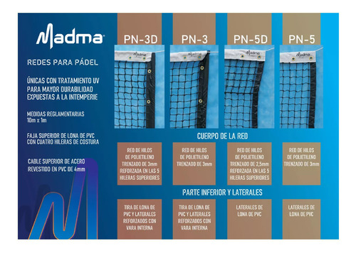 Red Para Cancha De Padel - Madma Pn-5d - Image 3