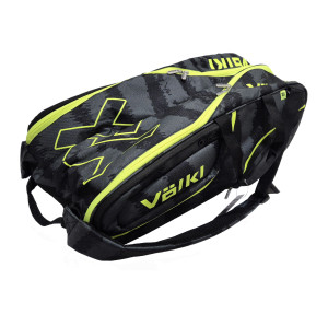 Bolso Raquetero Volkl Zebra Combi 6 Raquetas (Negro y Amarillo Flúo)