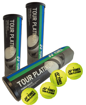 3 Tubos de 4 Pelotas de Tenis Yonex Tour Platinum