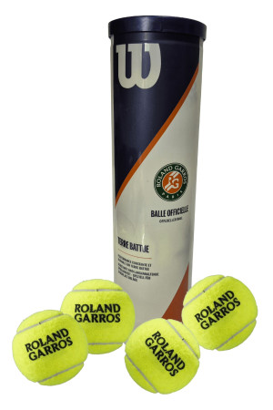Tubo de 4 Pelotas de Tenis Wilson Roland Garros (CLAY COURT)