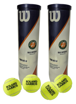 2 Tubos de 4 Pelotas deTenis Wilson Roland Garros (CLAY COURT)
