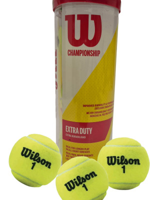 Tubo de  3 Pelotas de Tenis Wilson Championship Extra Duty