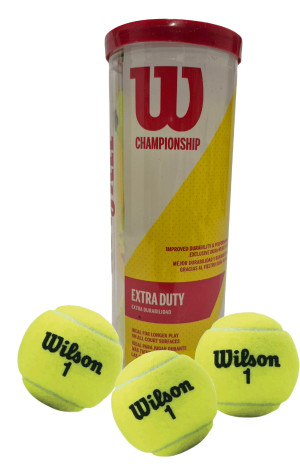 Tubo de  3 Pelotas de Tenis Wilson Championship Extra Duty