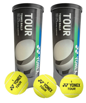 2 Tubos de 3 Pelotas de Tenis Yonex Tour