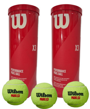 2 Tubos de 3 Pelotas de Padel Wilson Performance