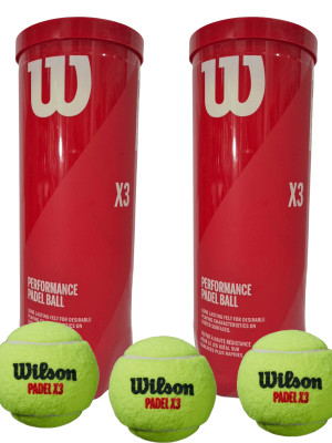 2 Tubos de 3 Pelotas de Padel Wilson Performance