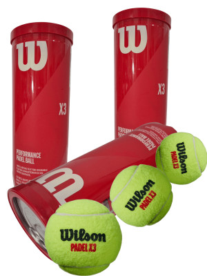 3 Tubos de 3 Pelotas de Padel Wilson Performance
