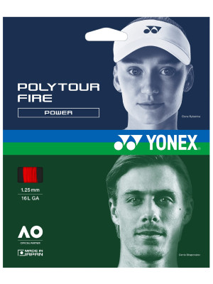 Individual Cuerda de Raqueta Tenis Yonex Polytour Fire Calibre 1.25 mm