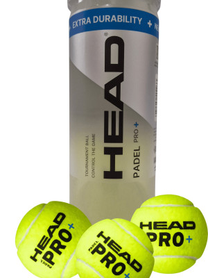 Tubo de 3 Pelotas para Padel Head Padel Pro+
