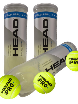 3 Tubos de 3 Pelotas para Padel Head Padel Pro+