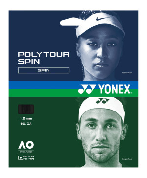 Individual Cuerda de Raqueta Tenis Yonex Polytour Spin Calibre 1.25 mm
